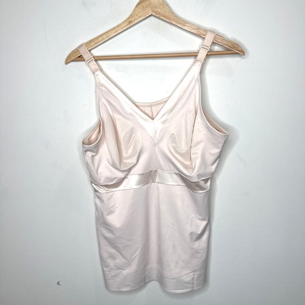 Ruby Ribbon Compression Shapewear Lace Cami Lift Tummy Control 3061 44 Beige Top